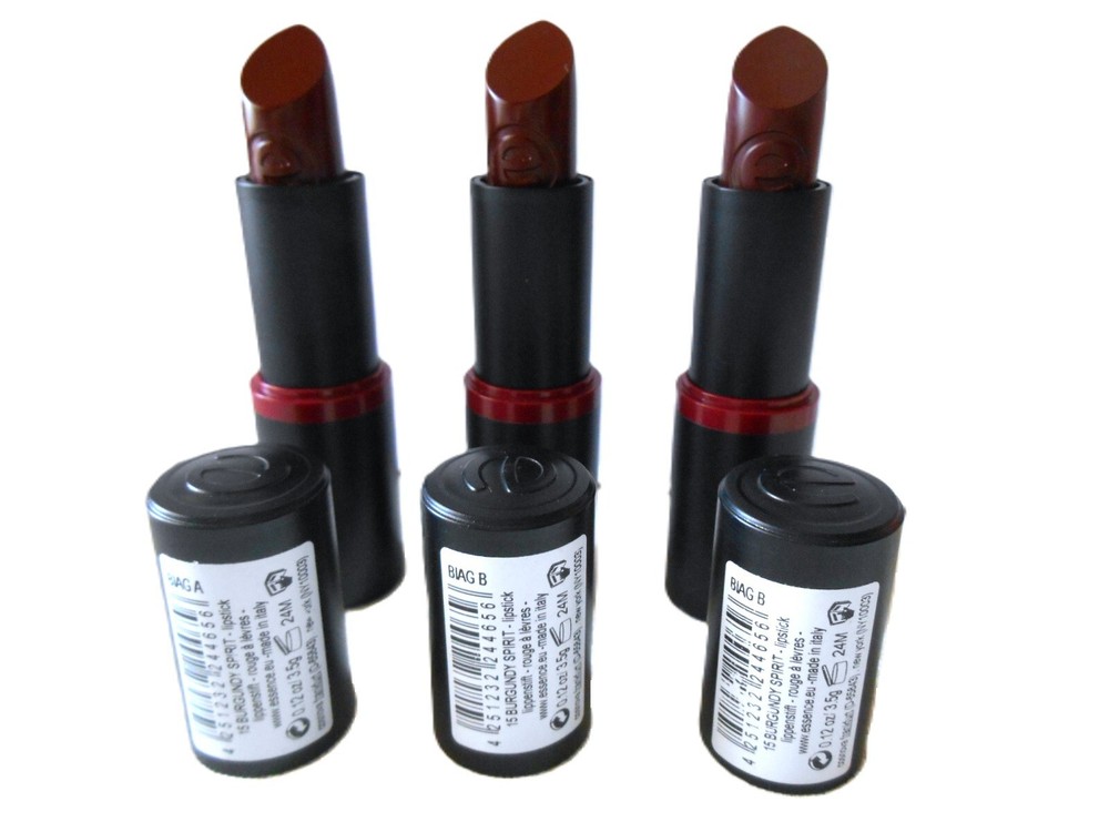 Lot of 3 Essence Ultra Last Lipstick - Shade #15 Burgundy Spirit