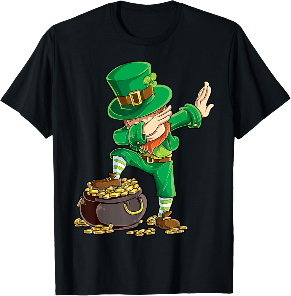 St Patricks Day Dabbing Leprechaun Boys Girls Men Dab Dance 1 T Shirt