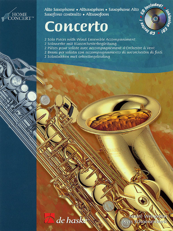 Concerto Alto Sax Solo Sheet Music Andre Waignein De Haske Play-Along Book CD