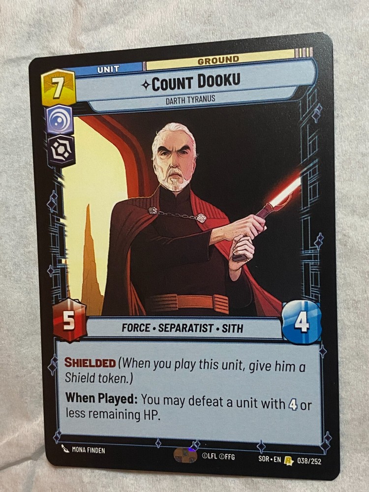 STAR WARS UNLIMITED TCG SoR COUNT DOOKU Rare Card NM