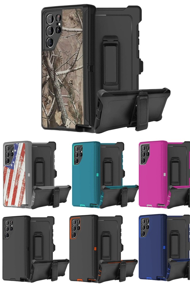Shockproof Defender Case for Galaxy S25 /S25+/S25 Ultra/ Belt clip Fits OtterBox