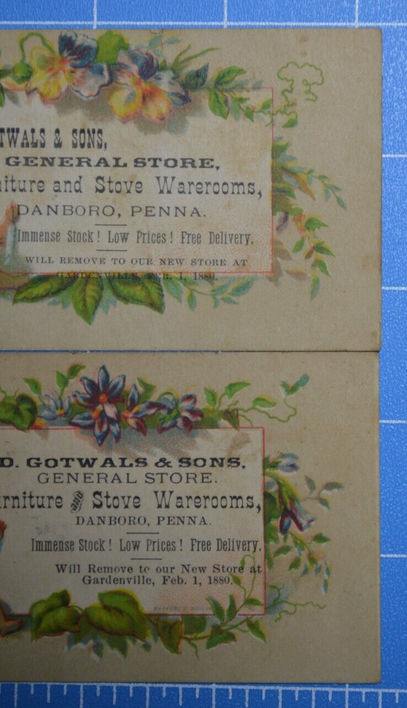 Bucks County Danboro PA D. Gotwals & Sons, General Store Trade Cards