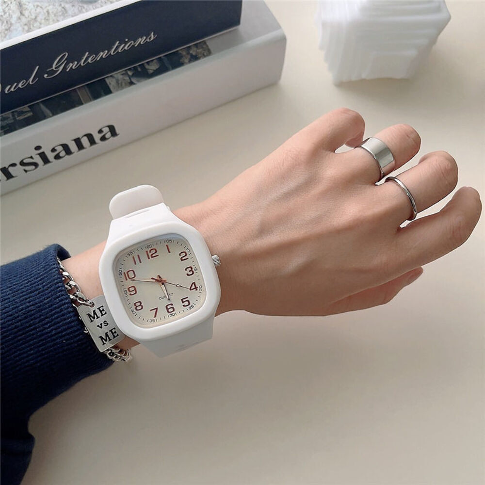 Korean Style Simple Square Digital Watch for Student Couples - Multiple Colors A