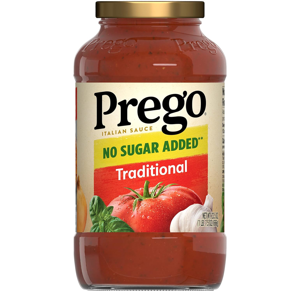 Prego Traditional No Sugar Added Gluten Free Pasta Sauce 23.5 Oz Jar