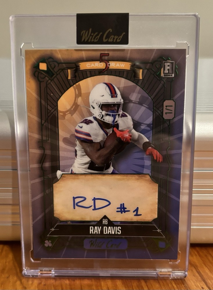 2024 Wild Card 5 Card Draw Ray Davis Rookie Card 1/1 Autograph Auto