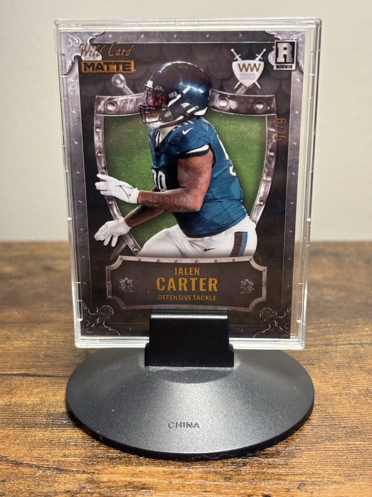 2023 Wild Card Matte #WW-JC JALEN CARTER Weekend Warrior RC SN /75