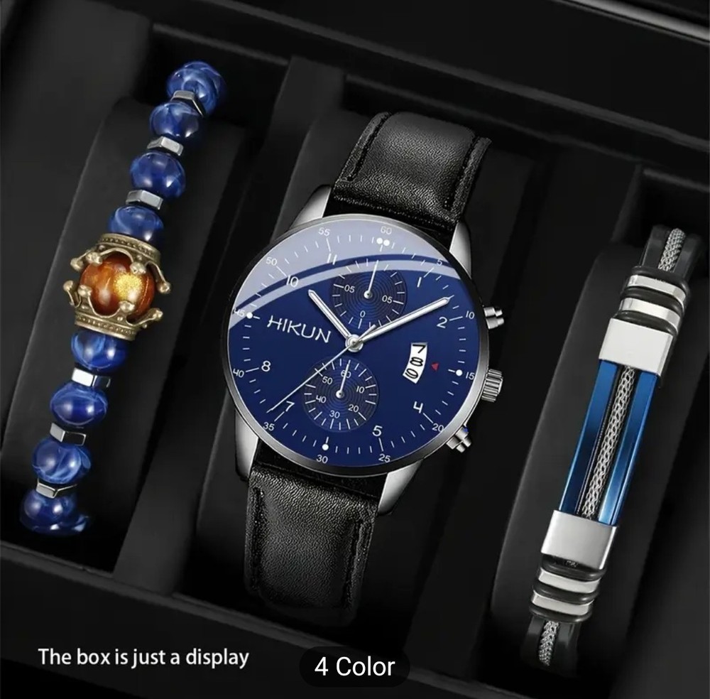 Men Business Style  Belt Quartz Watch