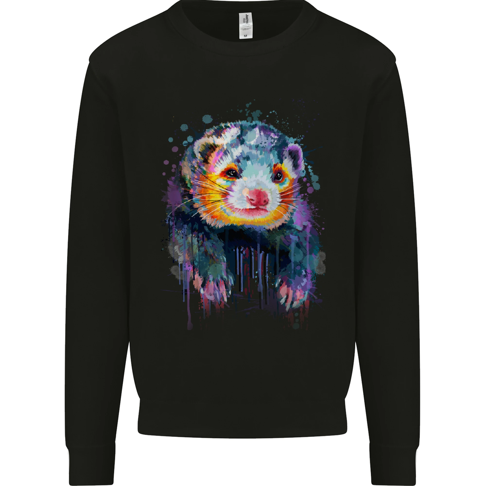 A Ferret Watercolour Mens Sweatshirt Jumper