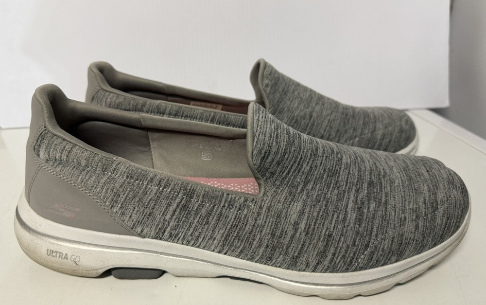 Skechers GO Walk 5 Goga Mat Grey Honor Slip on Size 13 Women’s