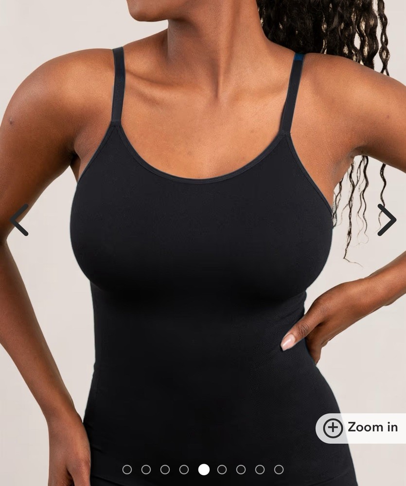 Scoop Neck Cami Body Shaper Tank for Women Tummy Control Shapewear Black Size M