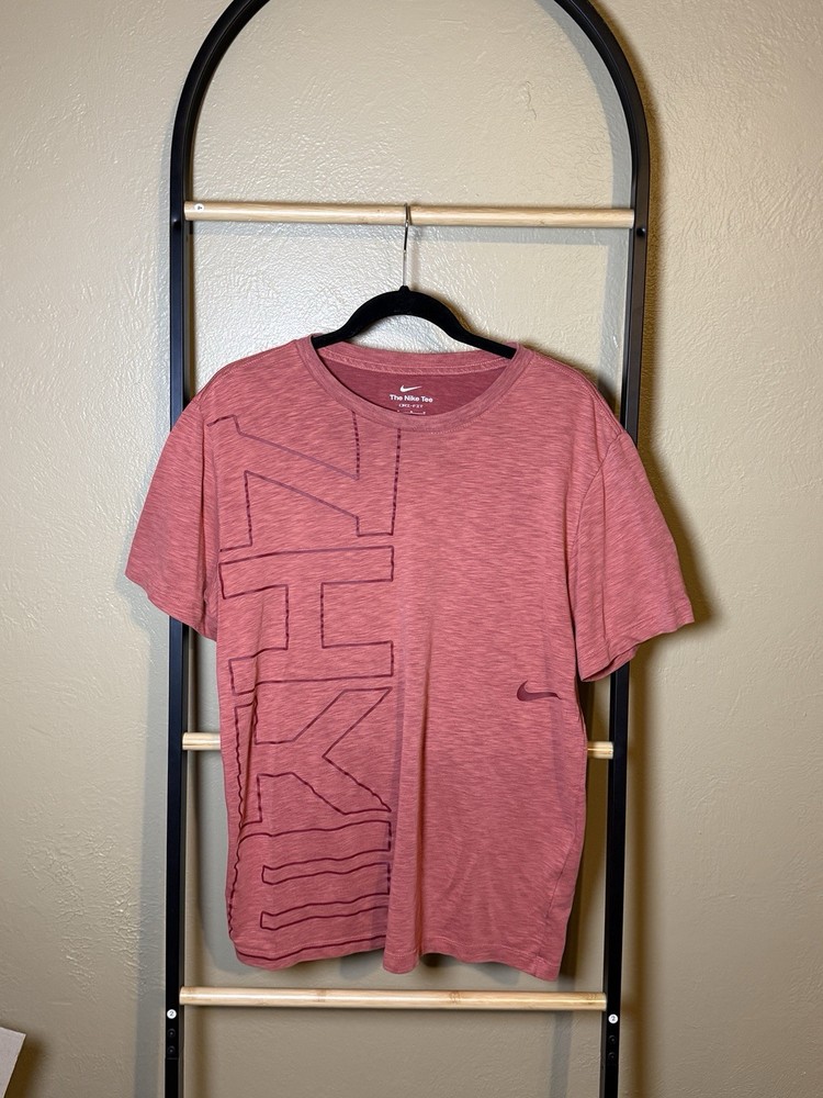 NIKE Dri-Fit Men's Active Training Graphic T-Shirt Heather Red Size Medium M