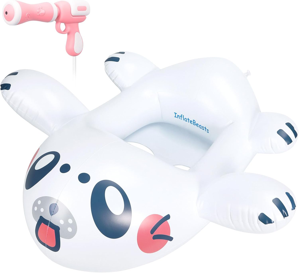 Inflatable Shark Pool Float for Kids with Water Gun - Fun Toddler Swim Toy