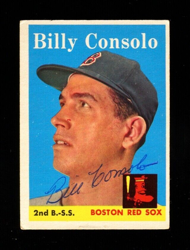 1958 TOPPS BILLY CONSOLO #148 RED SOX SIGNED AUTOGRAPH