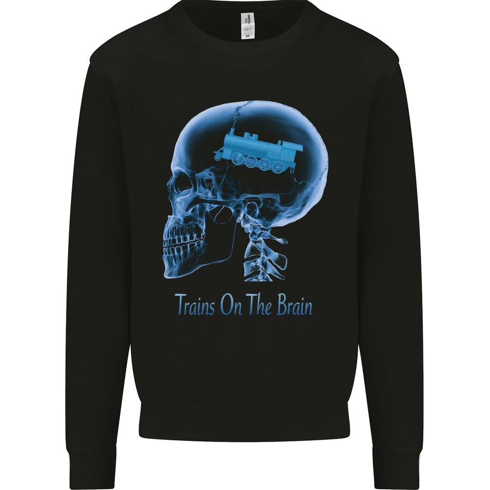 Trains on the Brain Trainspotting Funny Mens Sweatshirt Jumper