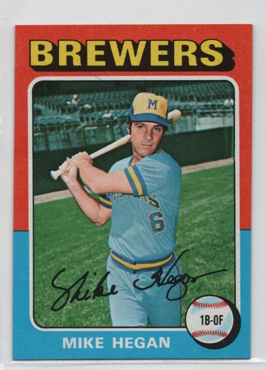 1975 Topps Mini # 99 Mike Hegan NM-MT OR BETTER