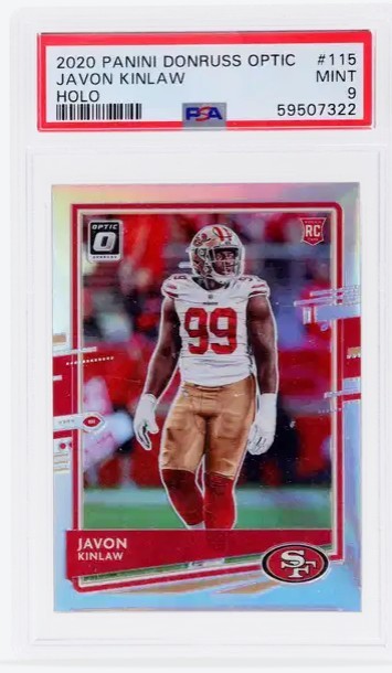 2020 Panini Donruss Optic Javon Kinlaw #115 Holo Prizm Rookie Card