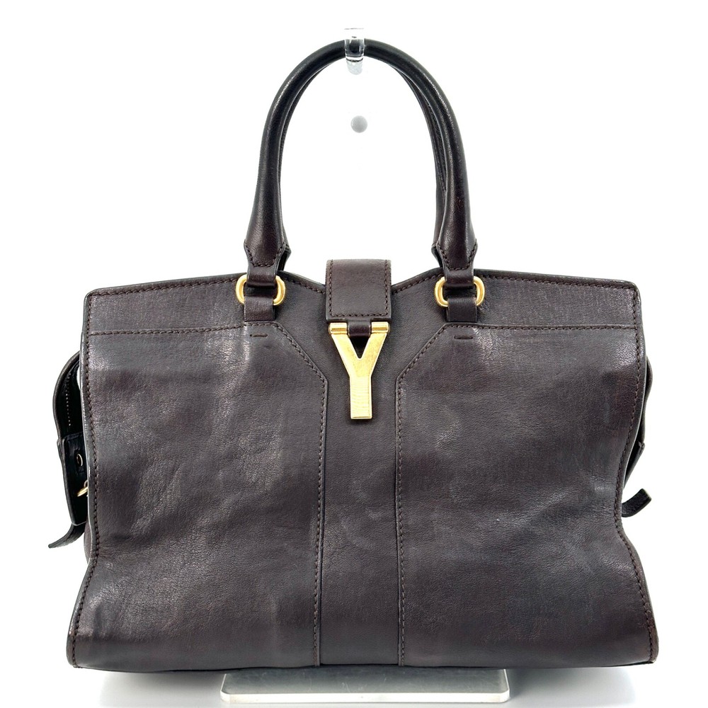 YSL Chyc Cabas Leather Handbag in Black 297957 213317