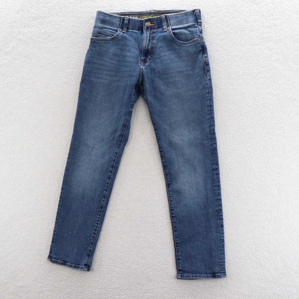 Lee Jeans Mens 30X30 Blue Extreme Motion Straight Tapered Stretch Denim Workwear