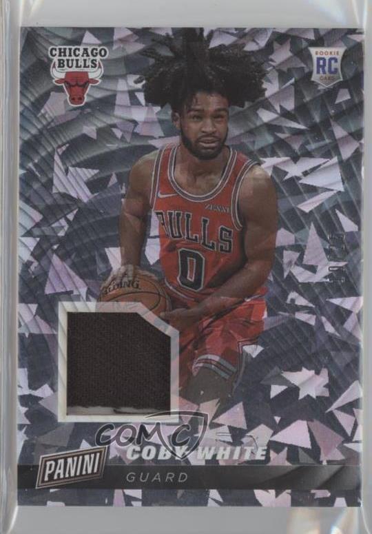 2019 Panini Cyber Monday Coby White Rookie Cracked Ice Materials RC8 /25-image