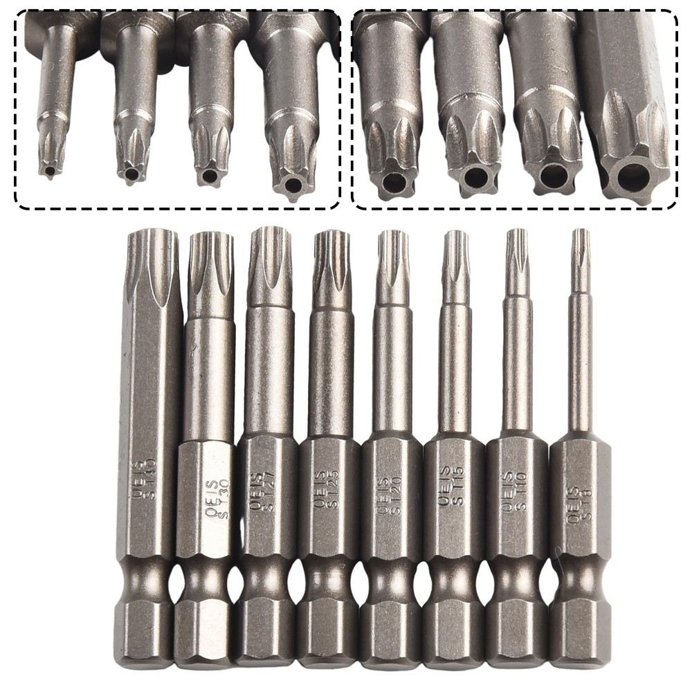 8Pcs Magnetic Tip Torx Screwdriver Bits for Electric Tools