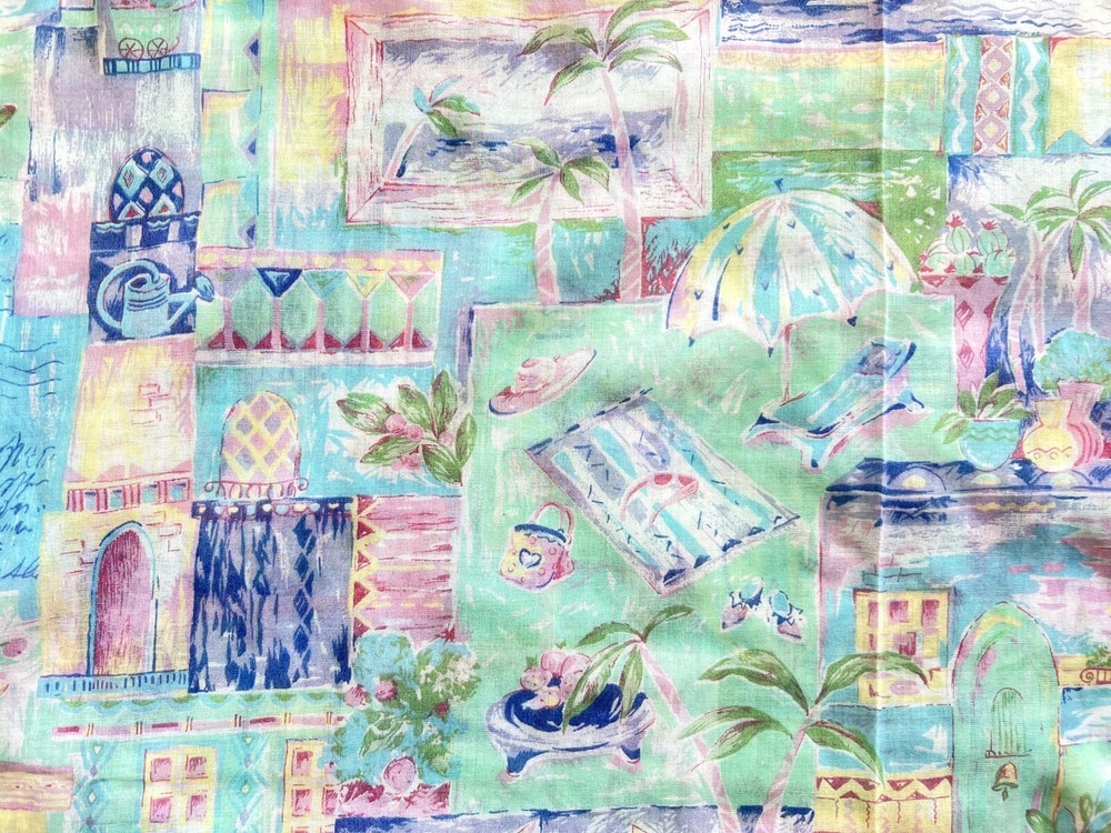 6 Yards Vintage Cotton Voile Fabric 44