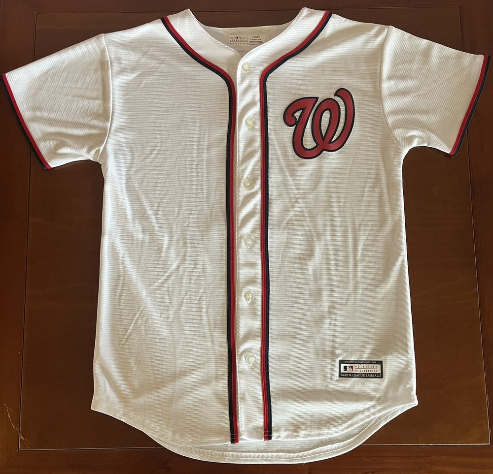 Washington Nationals Max Scherzer MLB Authentic Baseball Jersey Size L 14-16