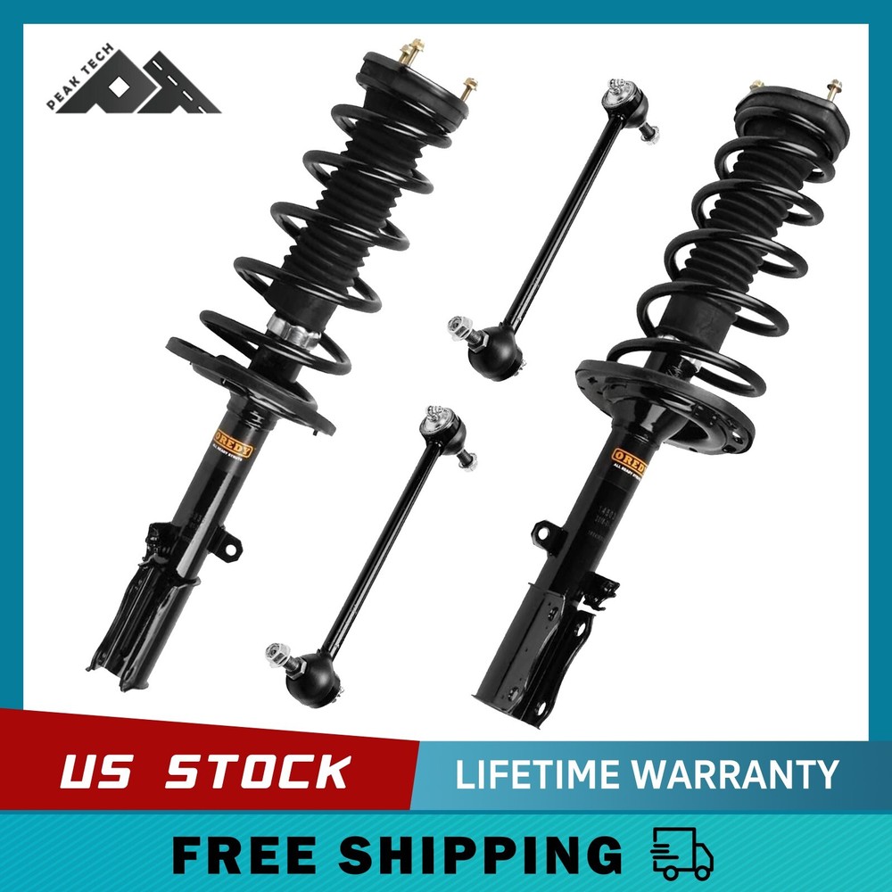 2+2 Rear Struts + Sway Bar Links for 2004 2005 2006 Toyota Camry Lexus ES330