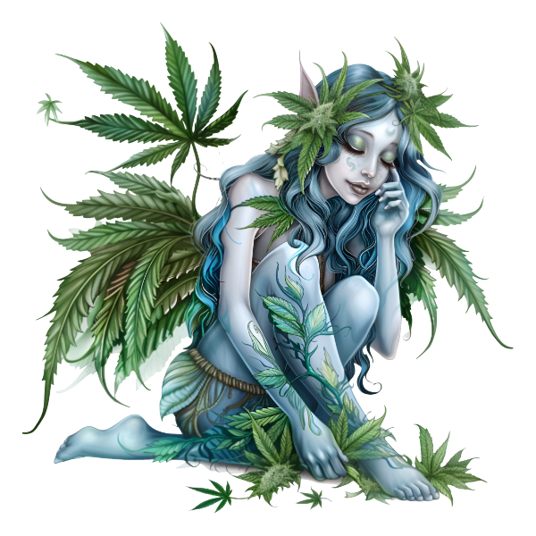 Stoner Vinyl Sticker Fairycore Weed Fairy Decal 420 Marijuana Whimsical Fairy