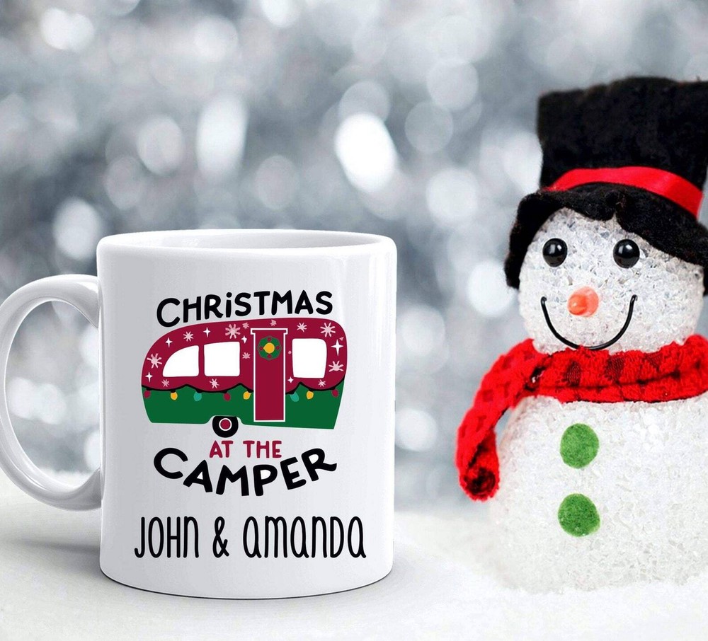 Custom Personalized Campers Mug Happy Campers Mug Christmas Mug Camping Gift