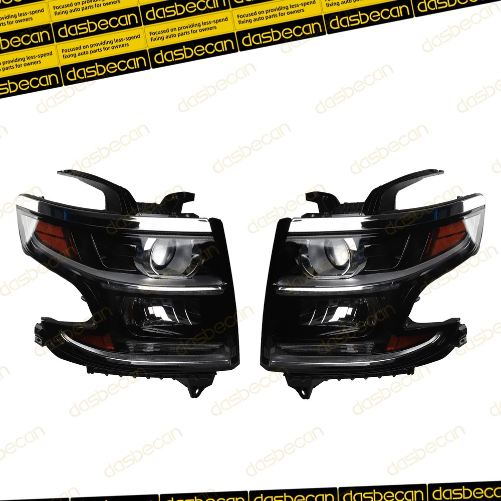 1Pair Right Left HID Xenon Headlight Assembly For Chevy Tahoe Suburban 2015-2020