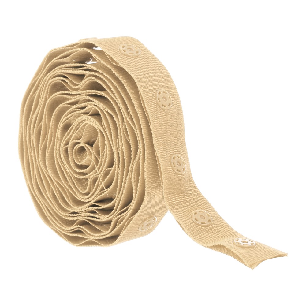 18mm Cotton Snap Button Tape - 2 Yards, Cream White Fastener Trim