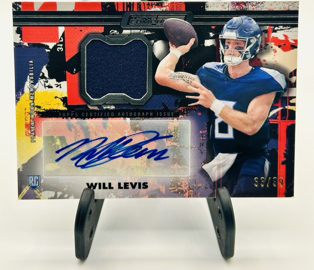 WILL LEVIS 2023 Topps Composite #CPAH-WL Horizontal Rookie Patch Auto #/99 RC