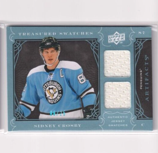2009-10 UD Artifacts Treasured Swatches Dual Jersey Sidney Crosby /25 Penguins