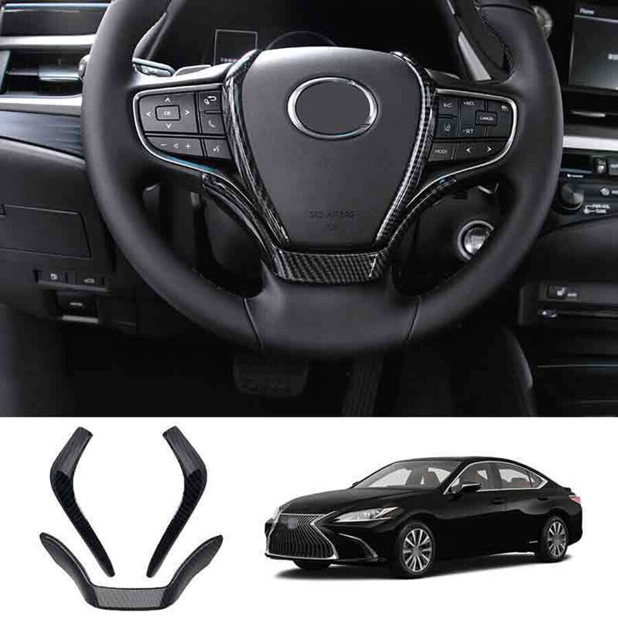 For Lexus ES350/300H/250 19-25 Carbon fiber Car Steering Wheel button Cover trim