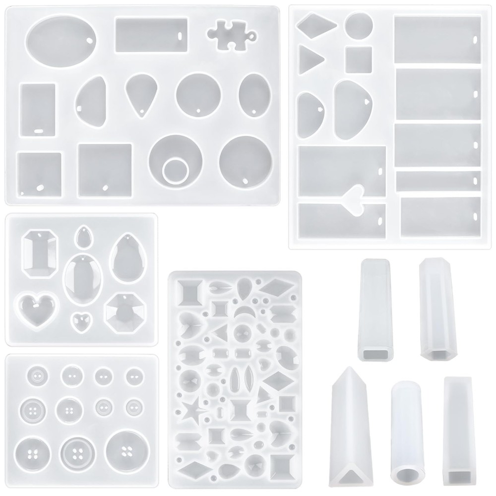 73 Pack Resin Earring Mold Jewelry Silicone Resin Molds Making Kits Including...