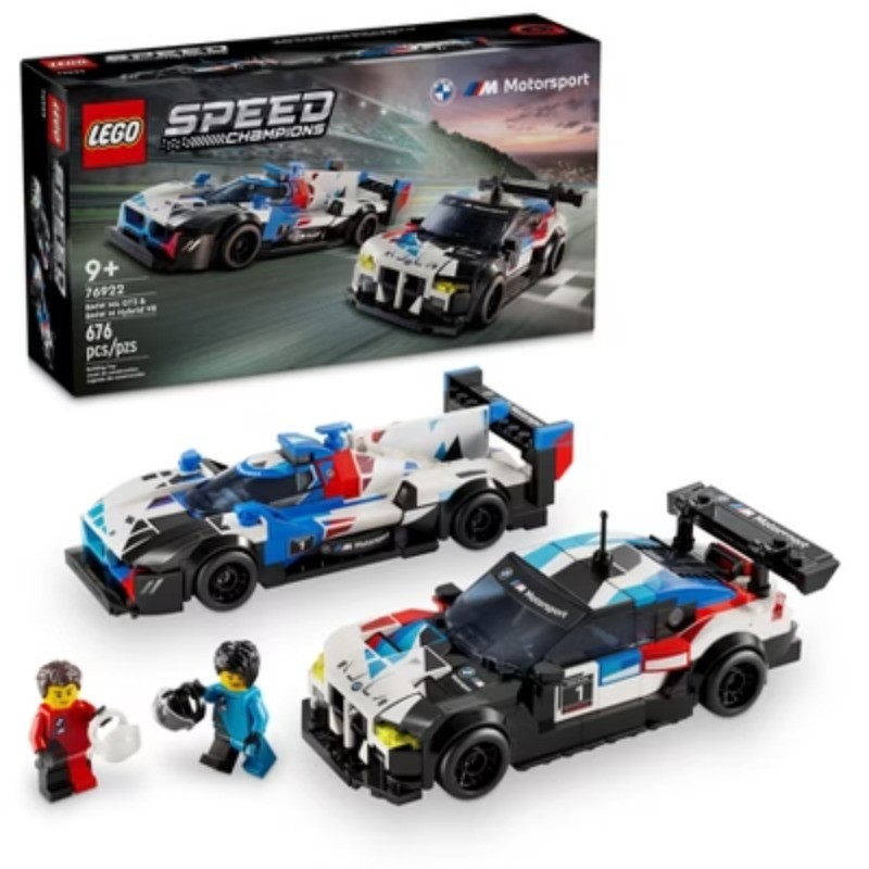 LEGO Speed Champions BMW M4 GT3 and M Hybrid V8 Race Cars Set 76922