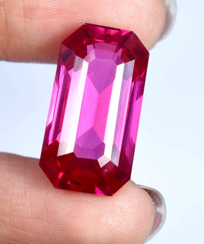 Natural 33.00 Ct Pink Ruby Beautiful Radiant Cut Loose Certified Gemstone