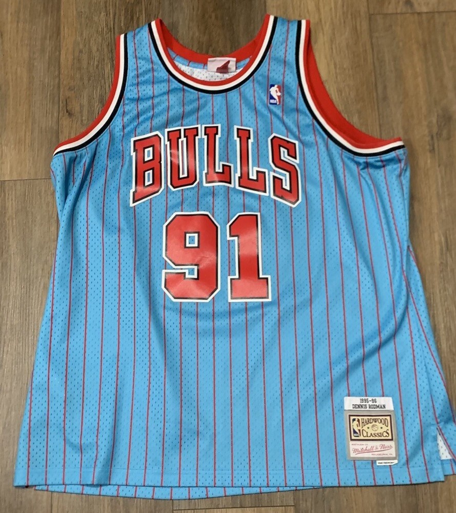 Chicago Bulls Dennis Rodman 1995-96 Mitchell & Ness Swingman Jersey Mens 2XL NBA