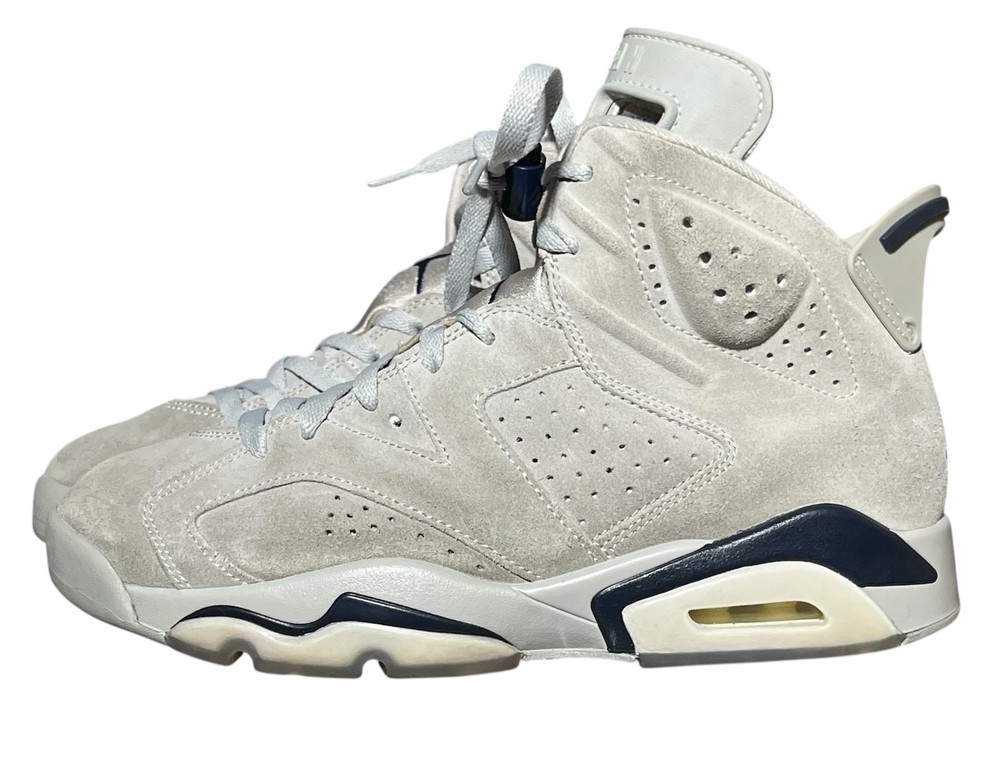 384665-012 Nike Air Jordan 6 Retro “Midnight Navy” 2022 Gray Suede Size 9 US