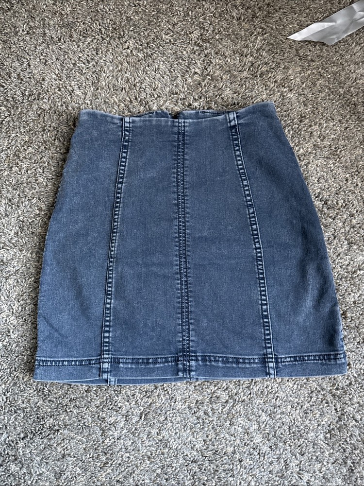 Free People Modern Femme Denim Mini Skirt Size 6