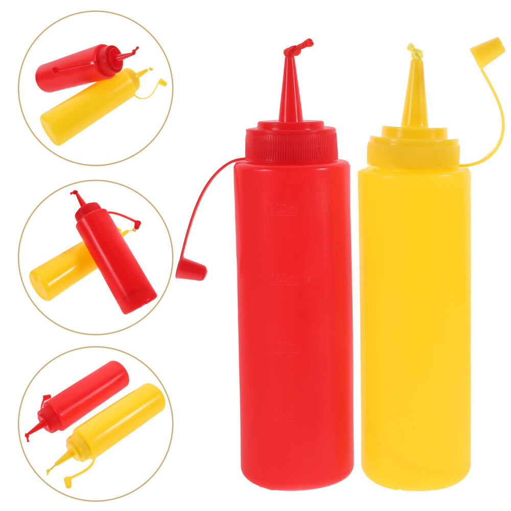 2 Pcs Interactive Fake Mustard Spilled Drink Prank Ketchup Child