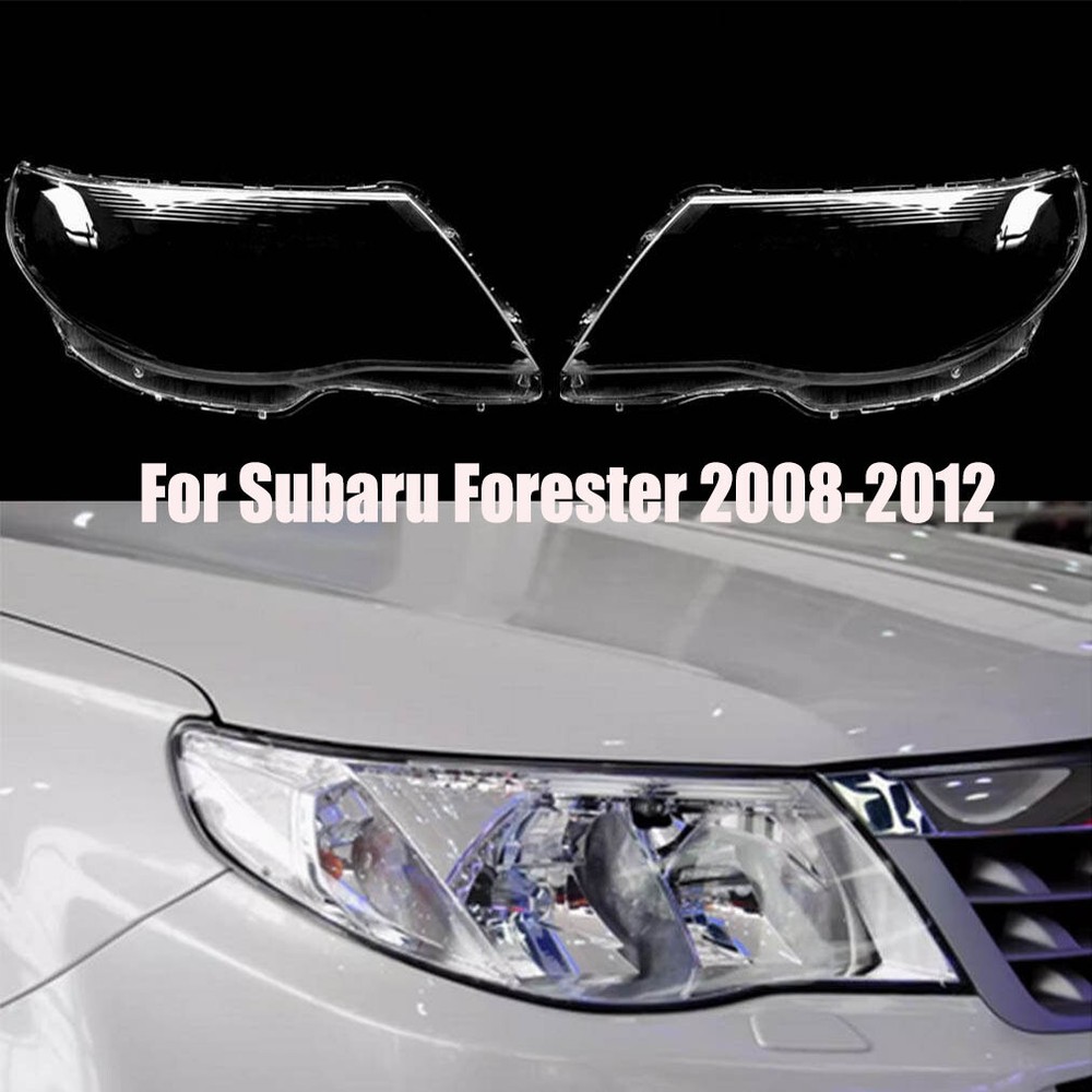 Pair Headlight Headlamp Lens Cover For Subaru Forester 2008-2012 2010
