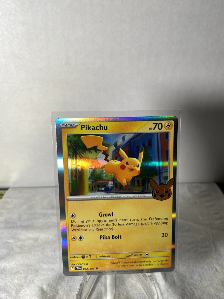 Pokemon Card PIKACHU 062/193 Trick or Trade 2023 with Halloween Stamp Holo