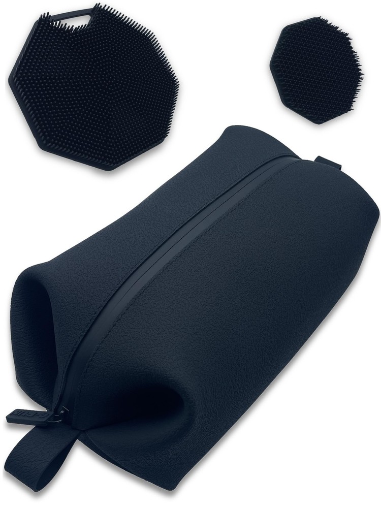 Silicone Toiletry Travel Organizer - Waterproof Dopp Kit for Bathroom Essentials