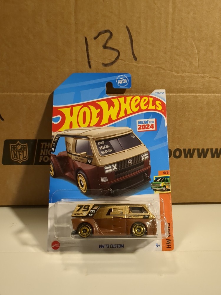 VW T3 Custom #227 * Brown * 2024 Hot Wheels Case Q * HW VANS