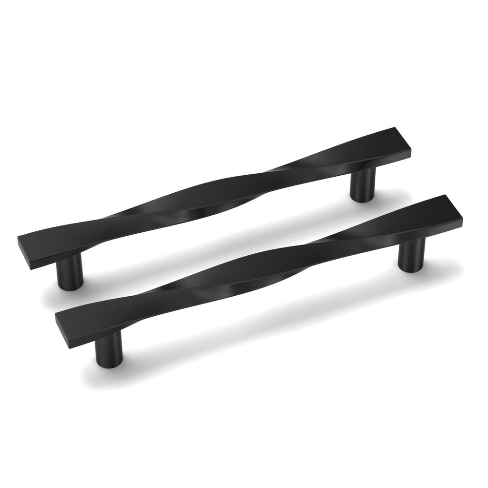 20 Pack Matte Black Cabinet Pulls - Solid Zinc Alloy Handles for Drawers & Cabinets