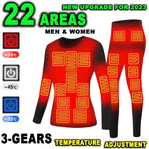 2025 USB Heated Winter Underwear Set - Electric Thermal Tops & Pants for Warmth