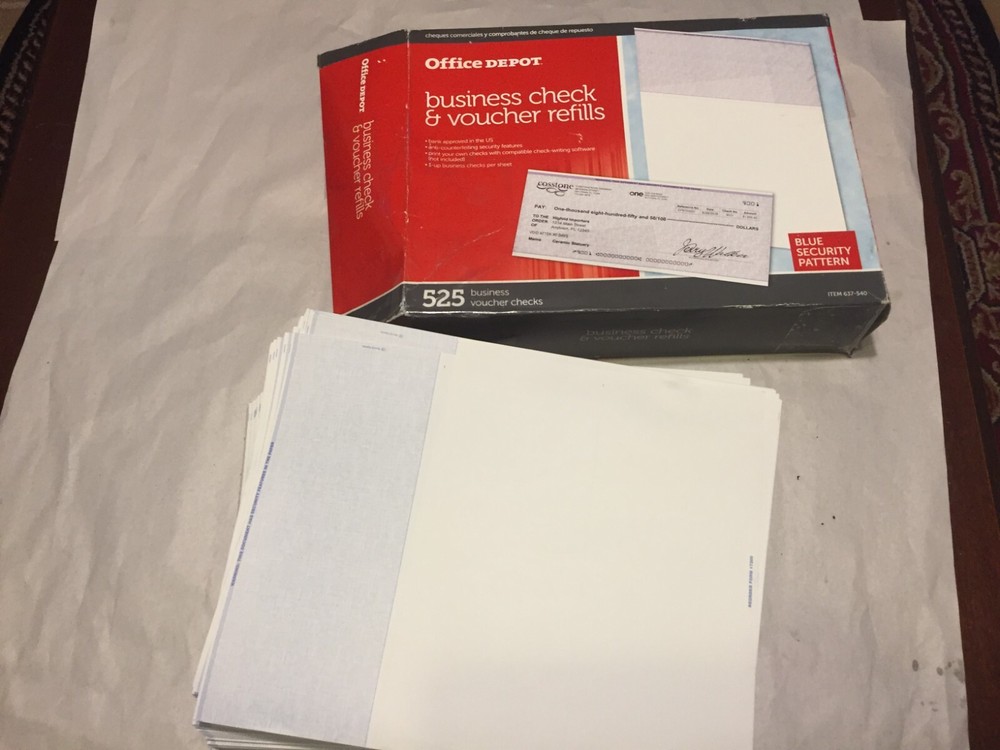 Business Checks & Voucher Refills (525 ct.) Office Depot-image