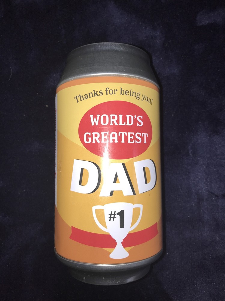 Fathers Day Beer Can Novelty Piggy Coin Money Bank 5 3/4