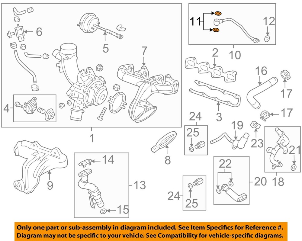 GM OEM 11-21 Encore Turbo Oil Feed Tube Seal 55567827